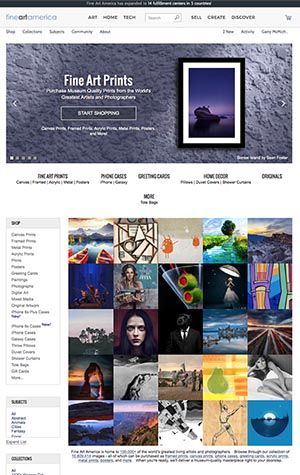 Fine Art America Home Page