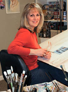Lisa Ober in her Studio